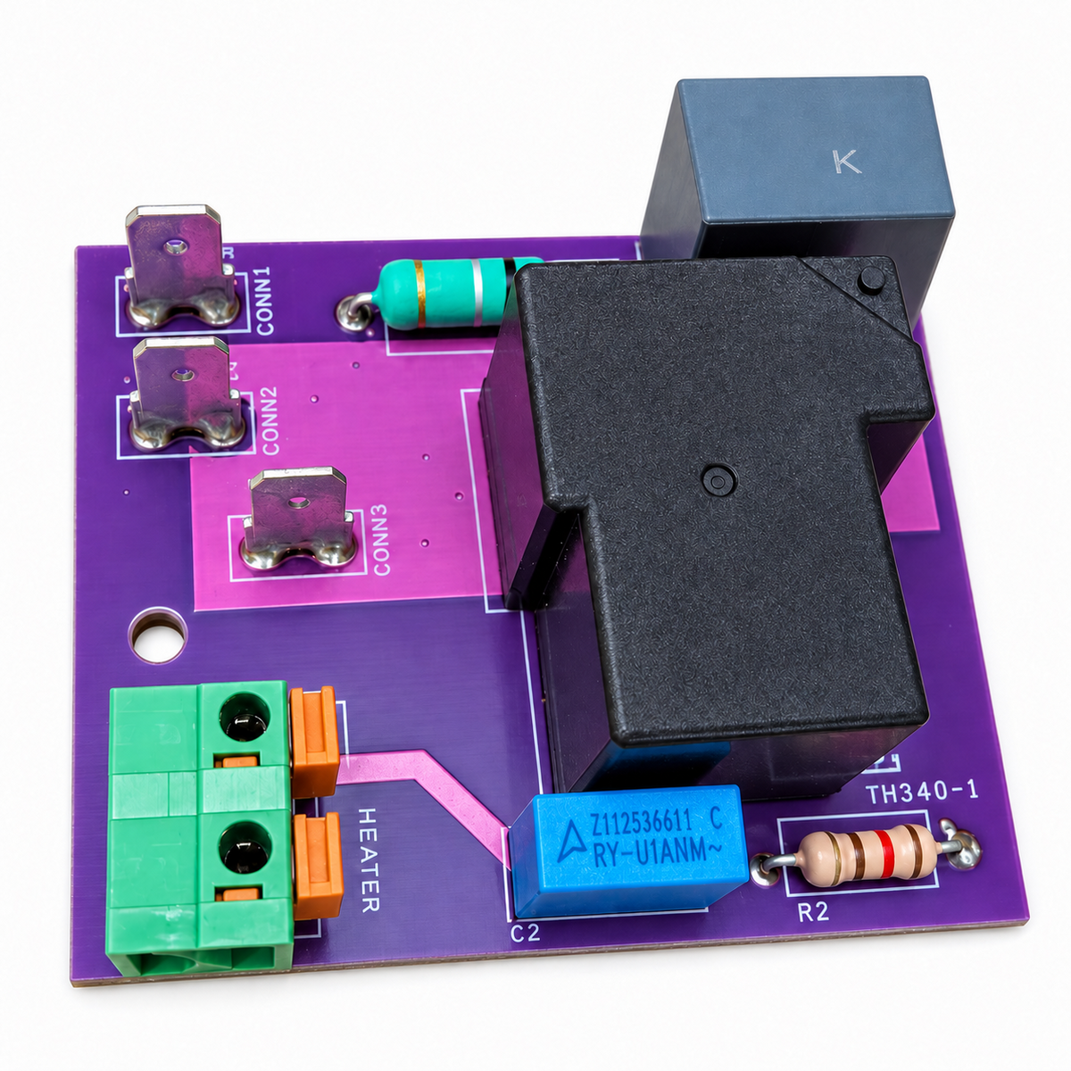 Weld Relay with Contact Suppression and Fastenings